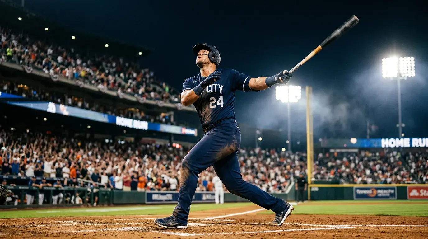 MLB батър удря хоумрън под прожекторите — събитие, което решава хоумрън props