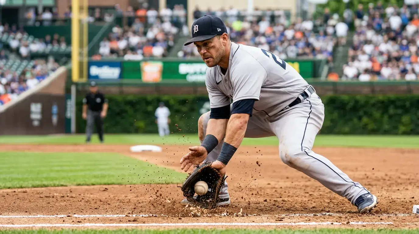 Втори бейсман прибира ground ball — batted-ball data в SIERA метриката