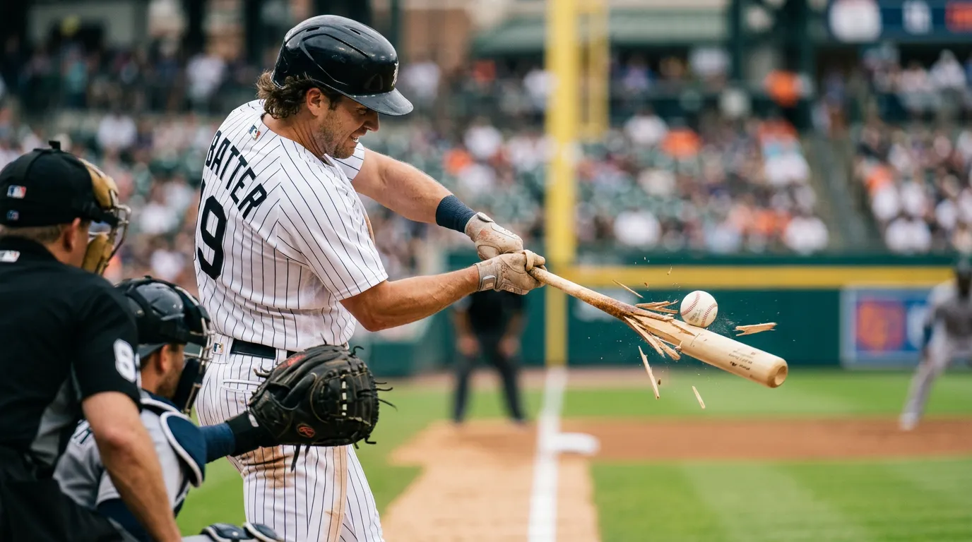 MLB батър отбелязва line drive — типичен принос, измерим чрез wRC+