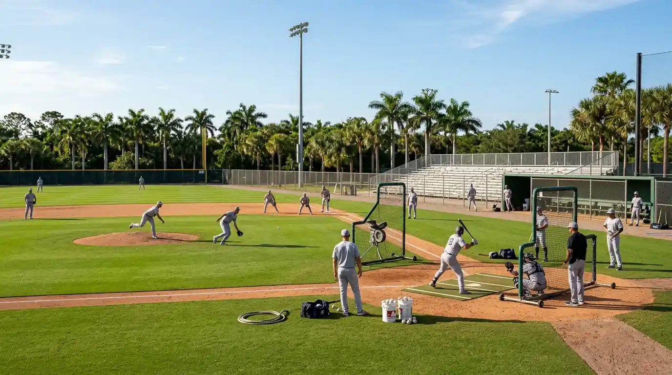 Тренировъчно поле на MLB отбор по време на пролетен camp във Флорида