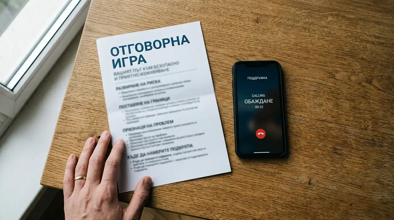 Отговорно залагане — телефон за помощ при пристрастяване и поверителна консултация
