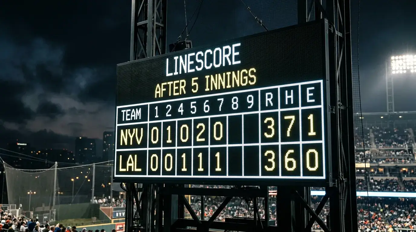 MLB табло след пет ининга — моментът, в който се решават F5 тотал залозите